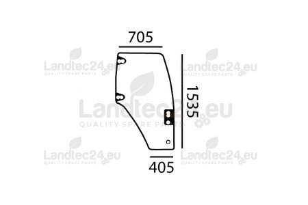 Türscheibe rechts 82036000 gewölbt und getönt NEW HOLLAND, CASE-IH, FIAT Traktor
